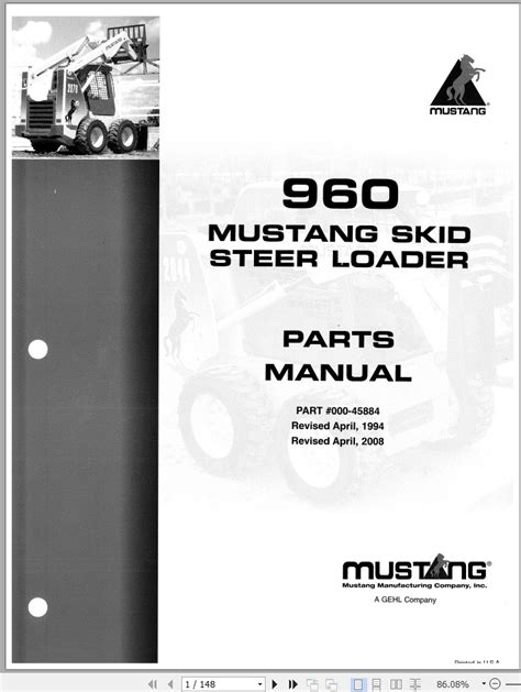 960 mustang skid steer parts manual|mustang skid steer replacement parts.